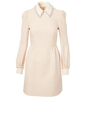 Cady Long-Sleeve Dress With Crystals