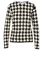 Wool Sweater Geometric Print