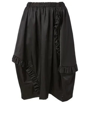 Midi Skirt With Ruffles