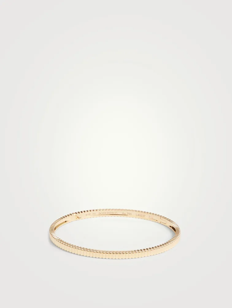 Small Grosgrain Gold Bangle Bracelet