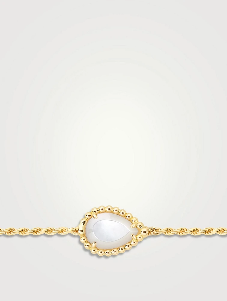 Serpent Bohème XS Motif Gold Bracelet With Mother-Of-Pearl And Diamond