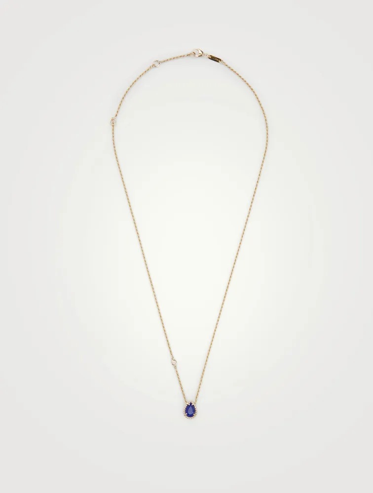 Serpent Bohème XS Motif Gold Pendant Necklace With Lapis Lazuli And Diamond