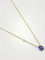 Serpent Bohème XS Motif Gold Pendant Necklace With Lapis Lazuli And Diamond