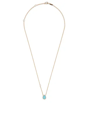 Serpent Bohème XS Motif Gold Pendant Necklace With Turquoise And Diamond