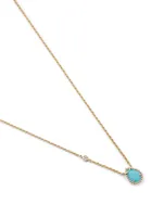 Serpent Bohème XS Motif Gold Pendant Necklace With Turquoise And Diamond