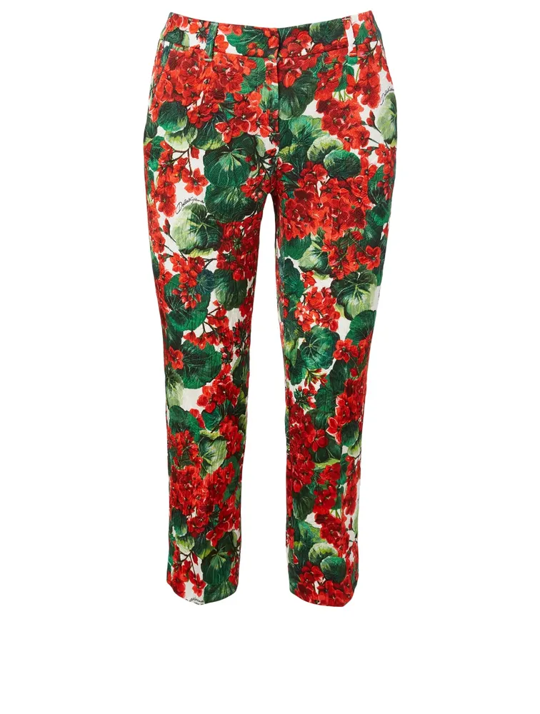 Cropped Pants In Portofino Print