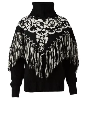 Fringe Poncho Sweater