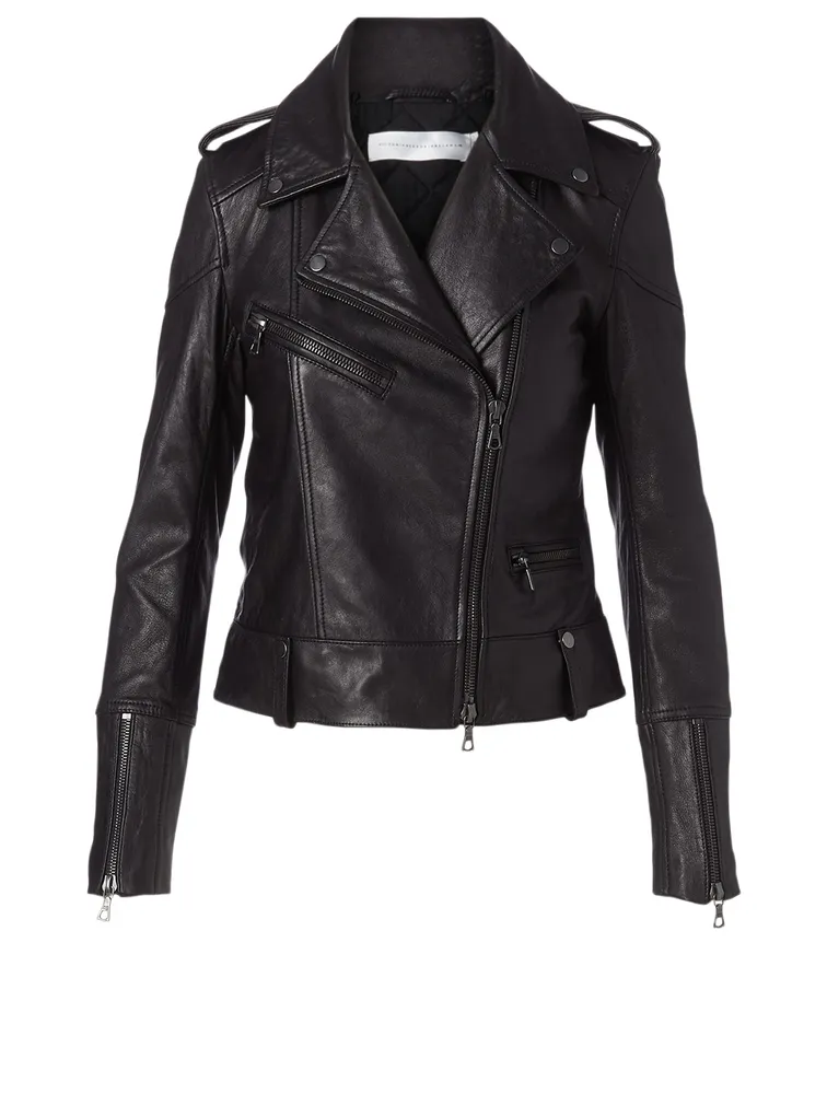 Shearling Collar Biker Jacket