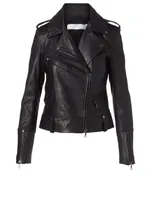 Shearling Collar Biker Jacket