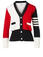 Wool Four-Bar Cardigan Fun Mix Print
