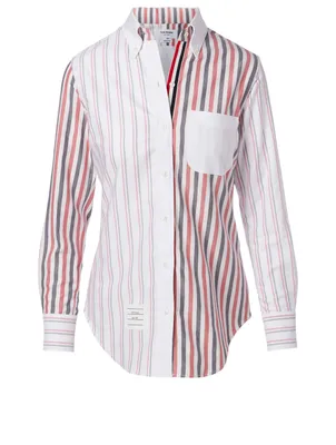 Cotton Shirt Mix Stripe Print