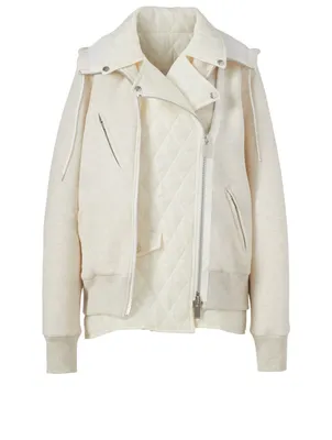 Cotton-Blend Layered Jacket