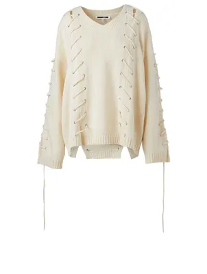 Wool And Cashmere Lace Sweater