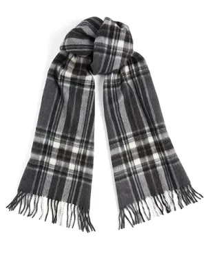 Jura Stuart Wool And Angora Scarf In Plaid