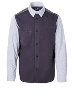 Cotton Shirt With Elbow Patch