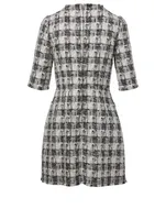 Tweed Dress Plaid Print