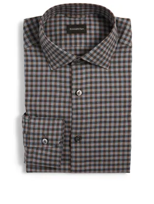 Cotton Shirt Check Print
