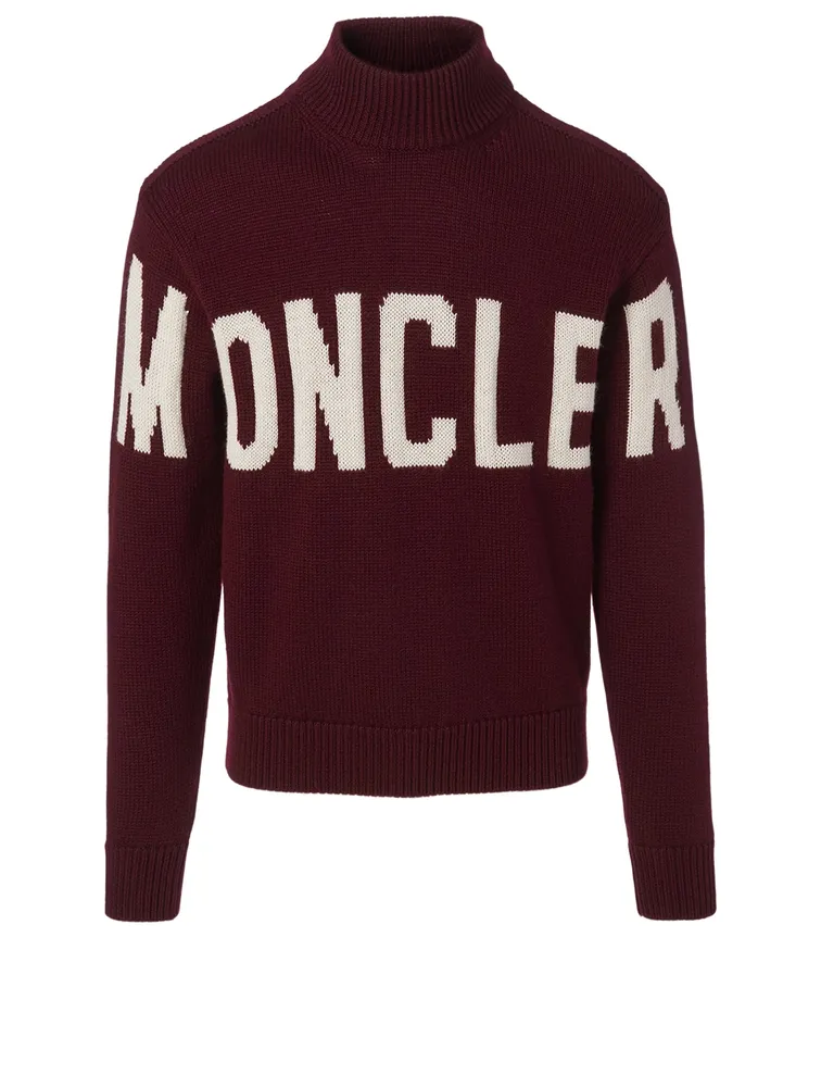 Wool Logo Turtleneck Sweater