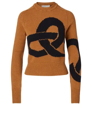 Cashmere Sweater With Chain Graphic