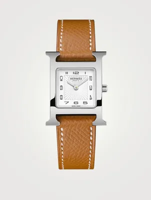 Heure H PM Single Tour Leather Strap Watch