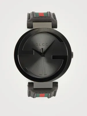 Interlocking G Web Strap Watch