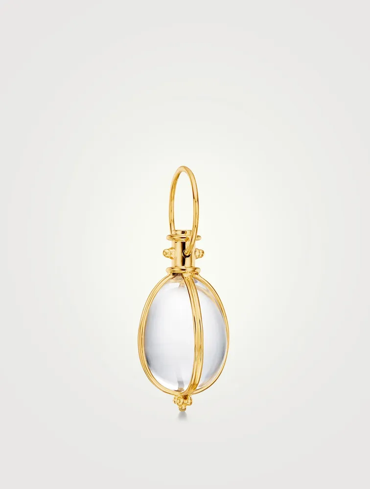 18K Gold Classic Amulet With Crystal