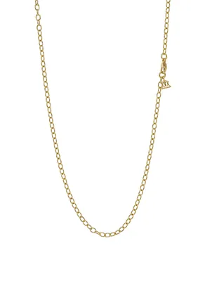 Extra Small 18K Gold Oval Chain Necklace