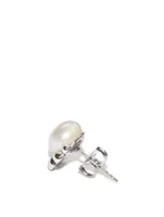 Bubbling Brook Dew Drop Sterling Silver Pearl Stud Earrings