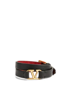 VLOGO Double Leather Bracelet