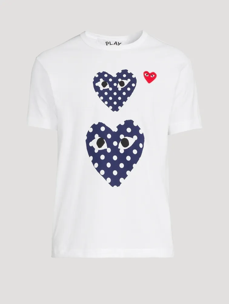 Double Heart T-Shirt Polka Dot Print