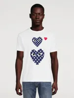 Double Heart T-Shirt Polka Dot Print