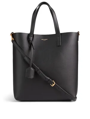 Toy North South Leather Tote Bag