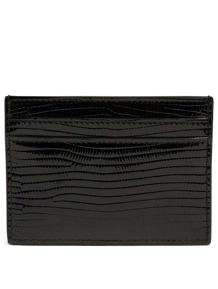 YSL Monogram Embossed Patent Leather Card Holder