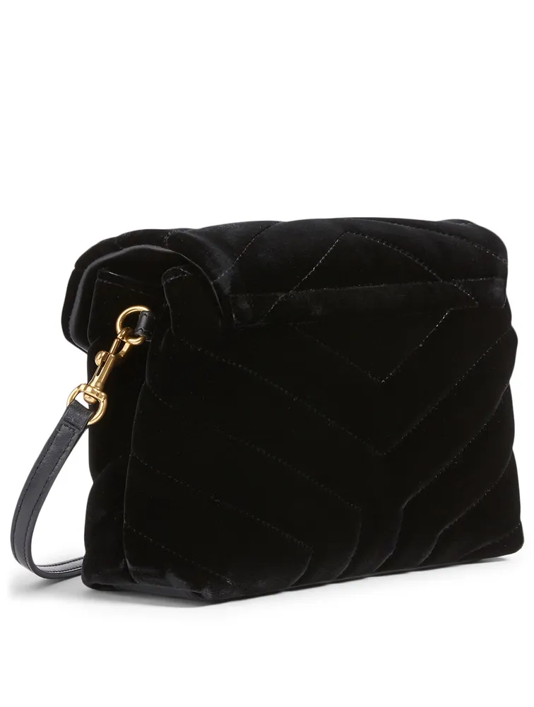 Toy Lou Lou YSL Monogram Velvet Crossbody Bag