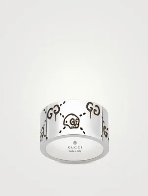 GucciGhost Wide Sterling Silver Ring