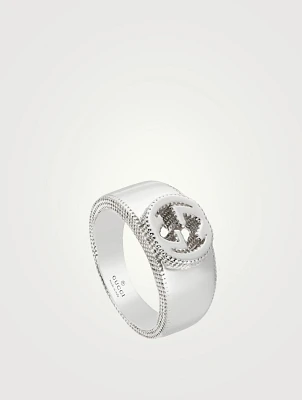 Interlocking G Silver Ring