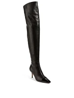 Stefanie Leather Heeled Over-The-Knee Boots