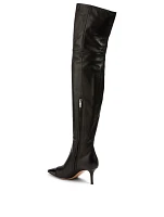 Stefanie Leather Heeled Over-The-Knee Boots