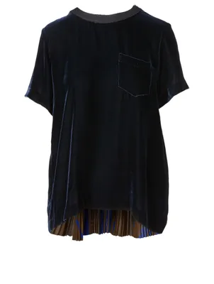 Velvet Short-Sleeve Top