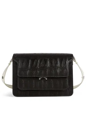 Trunk Croc-Embossed Leather Bag
