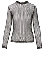 Fishnet Long-Sleeve Top