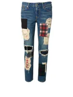 Cotton Patchwork Jeans