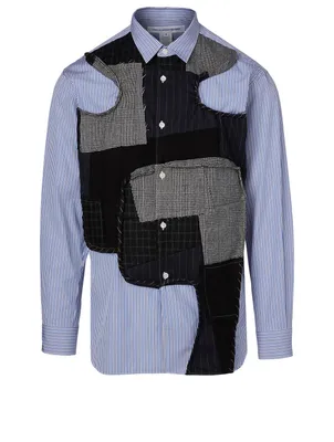 Cotton And Wool Patchwork Shirt