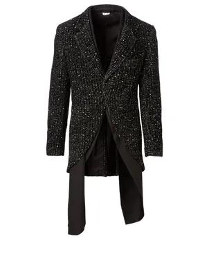 Wool-Blend Tweed Sequin Jacket