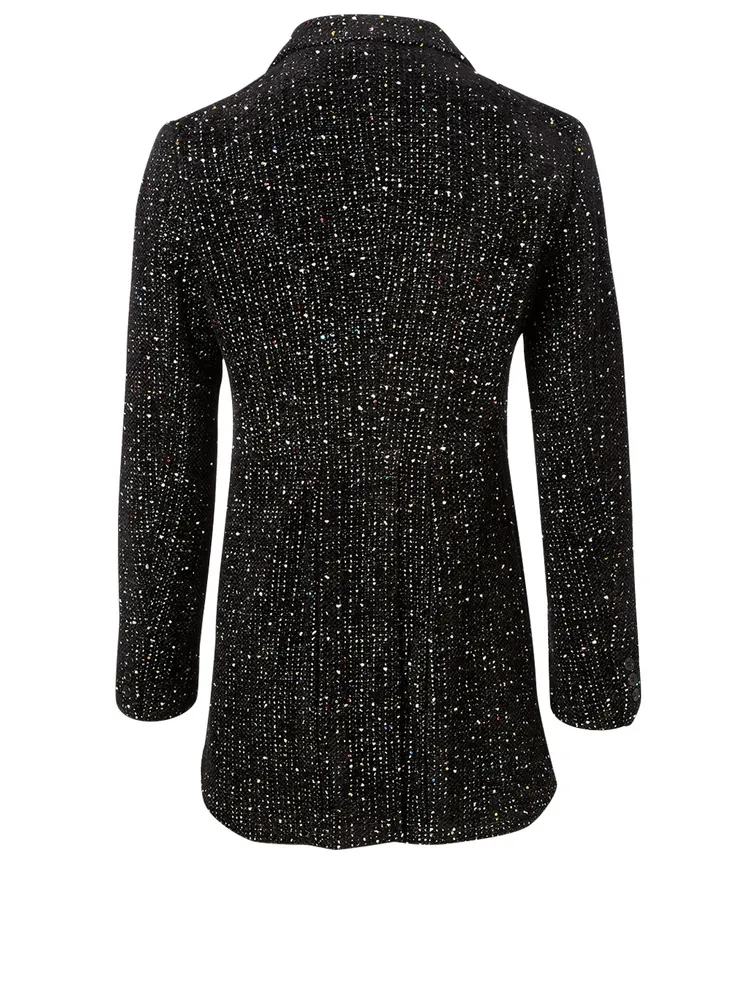 Wool-Blend Tweed Sequin Jacket