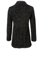 Wool-Blend Tweed Sequin Jacket