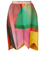 Pleated Skirt In Abstract Print
