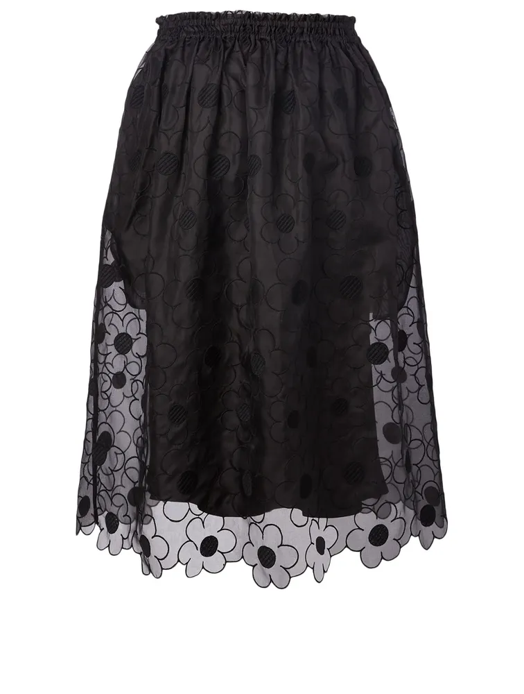 4 Moncler Simone Rocha Silk Skirt