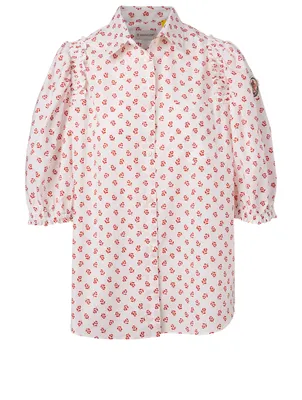 4 Moncler Simone Rocha Cotton Shirt Rose Print