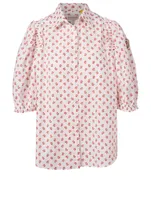 4 Moncler Simone Rocha Cotton Shirt Rose Print